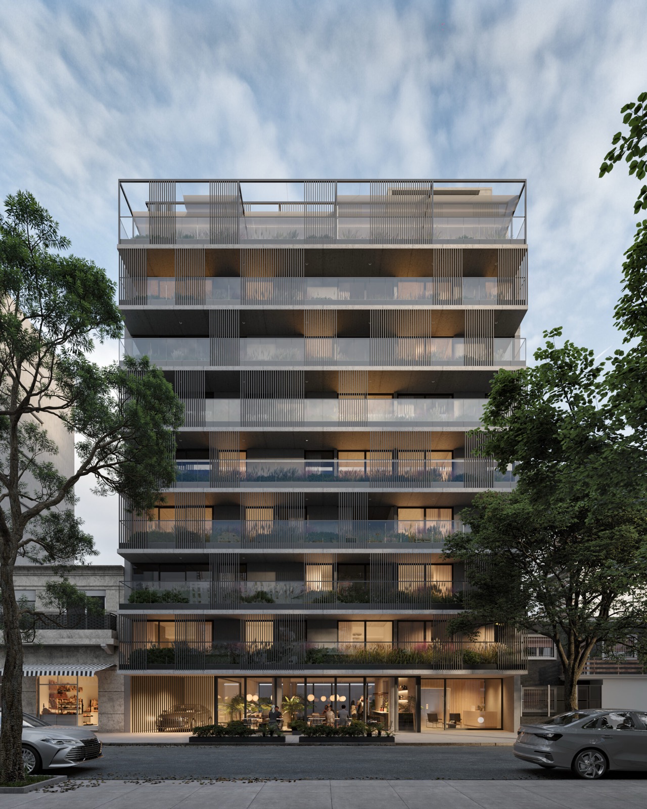 Fachada contemporánea de Habitual Belgrano